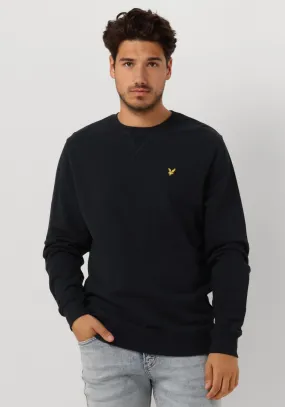 donkerblauwe lyle & scott trui crew neck sweatshirt