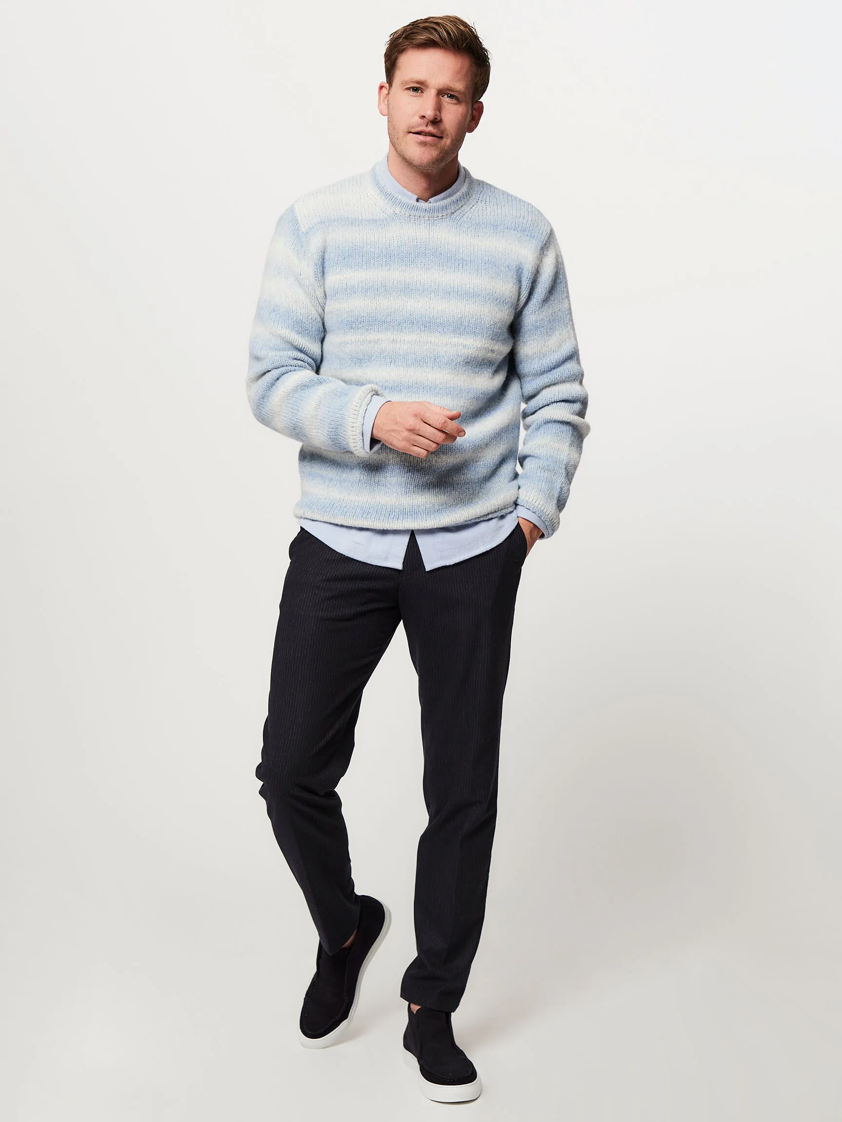 Drykorn Men Leando, alpaca mix jumper with pattern