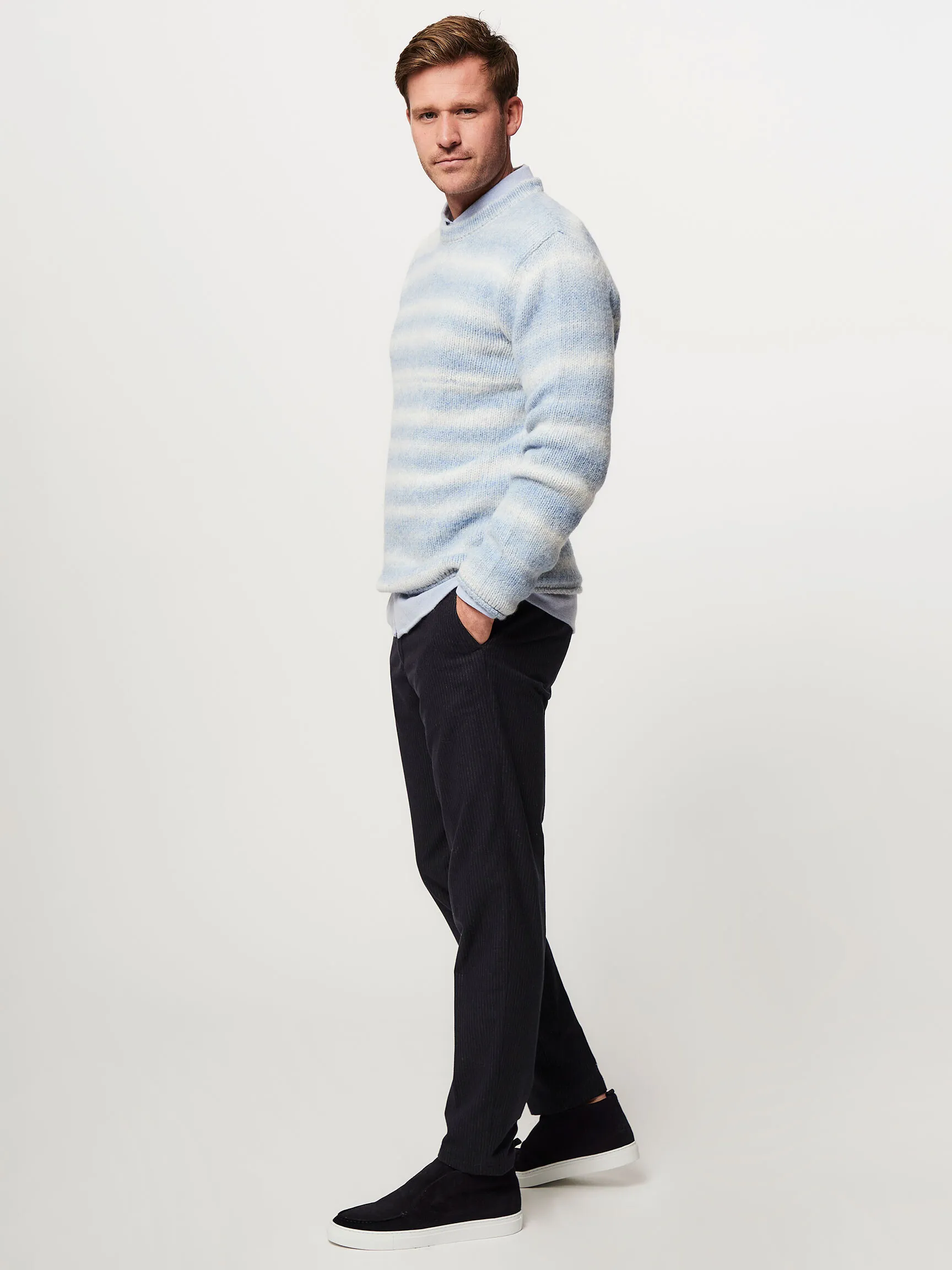 Drykorn Men Leando, alpaca mix jumper with pattern