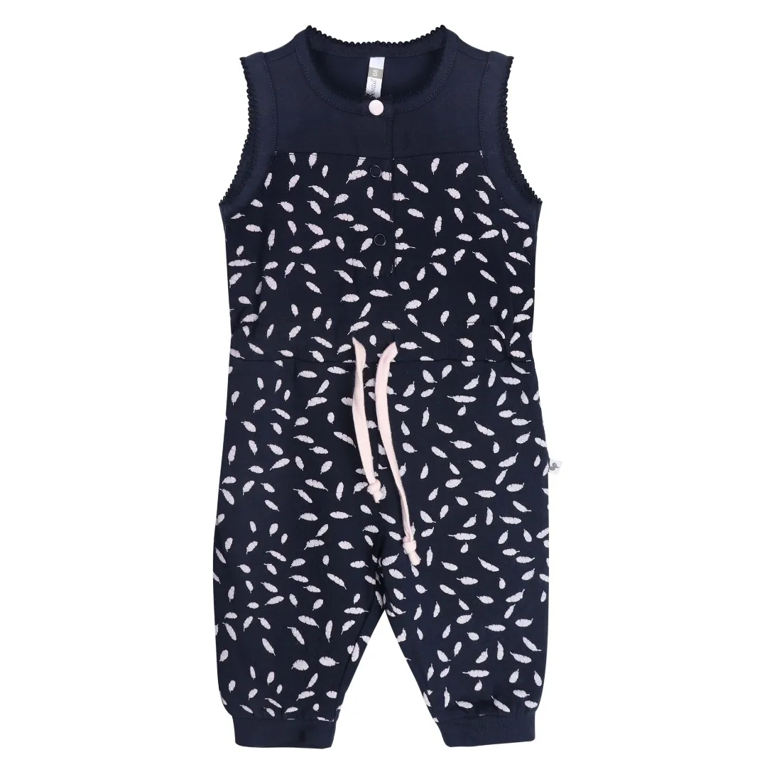 Ducky Beau jumpsuit DBONE04 feather print