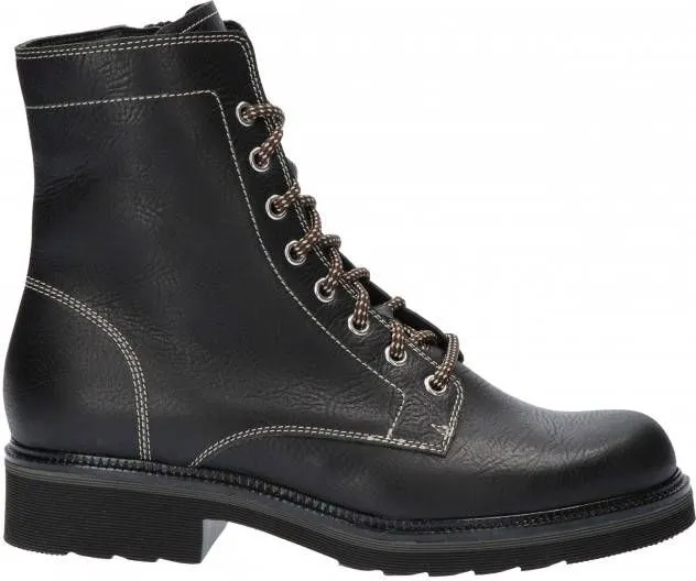 Durea 9727 802E Zwart E Wijdte Veter boots