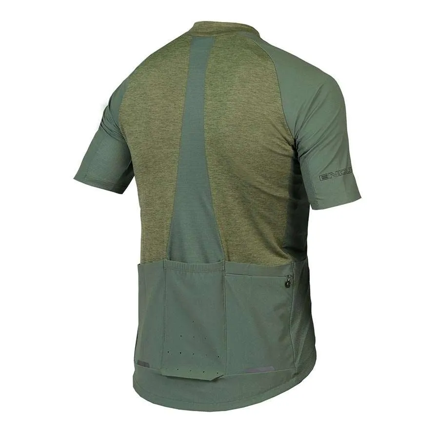 Endura GV500 Reiver Gravel Fietsshirt Korte Mouwen Groen Heren