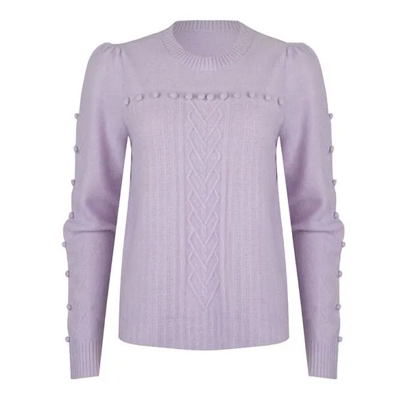 ESQUALOF21.03512 BOLLETJES PULLOVER  LILA