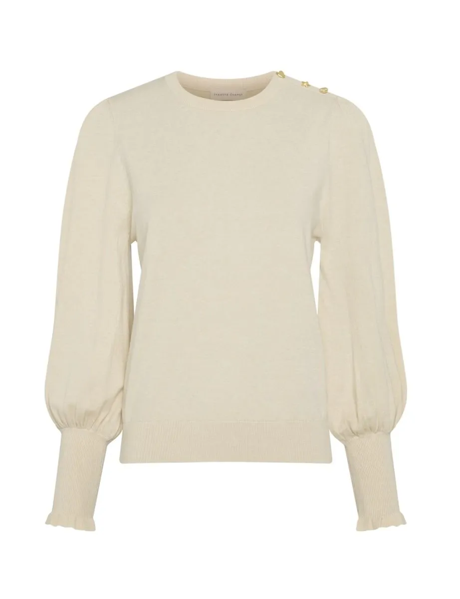 FABIENNE CHAPOTMOLLY PULLOVER MET KNOOPJES  CREME BRULEE