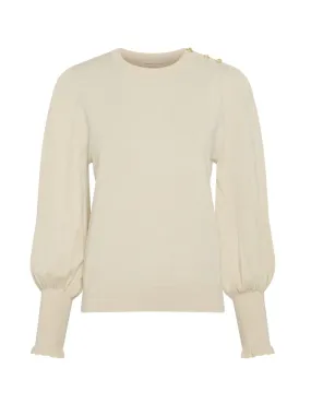 Fabienne ChapotMolly Pullover met Knoopjes - Creme Brulee