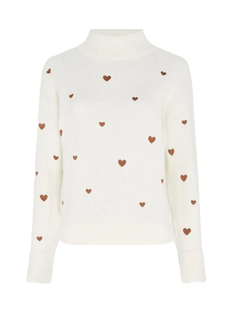 FABIENNE CHAPOTOLIVIANA PULLOVER  OFF WHITE/COGNAC