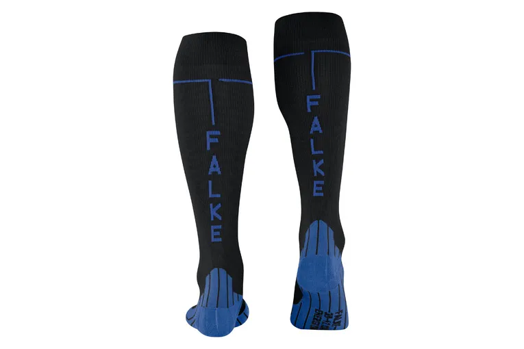 FALKE Energizing Kniekousen Health zwart/blauw heren