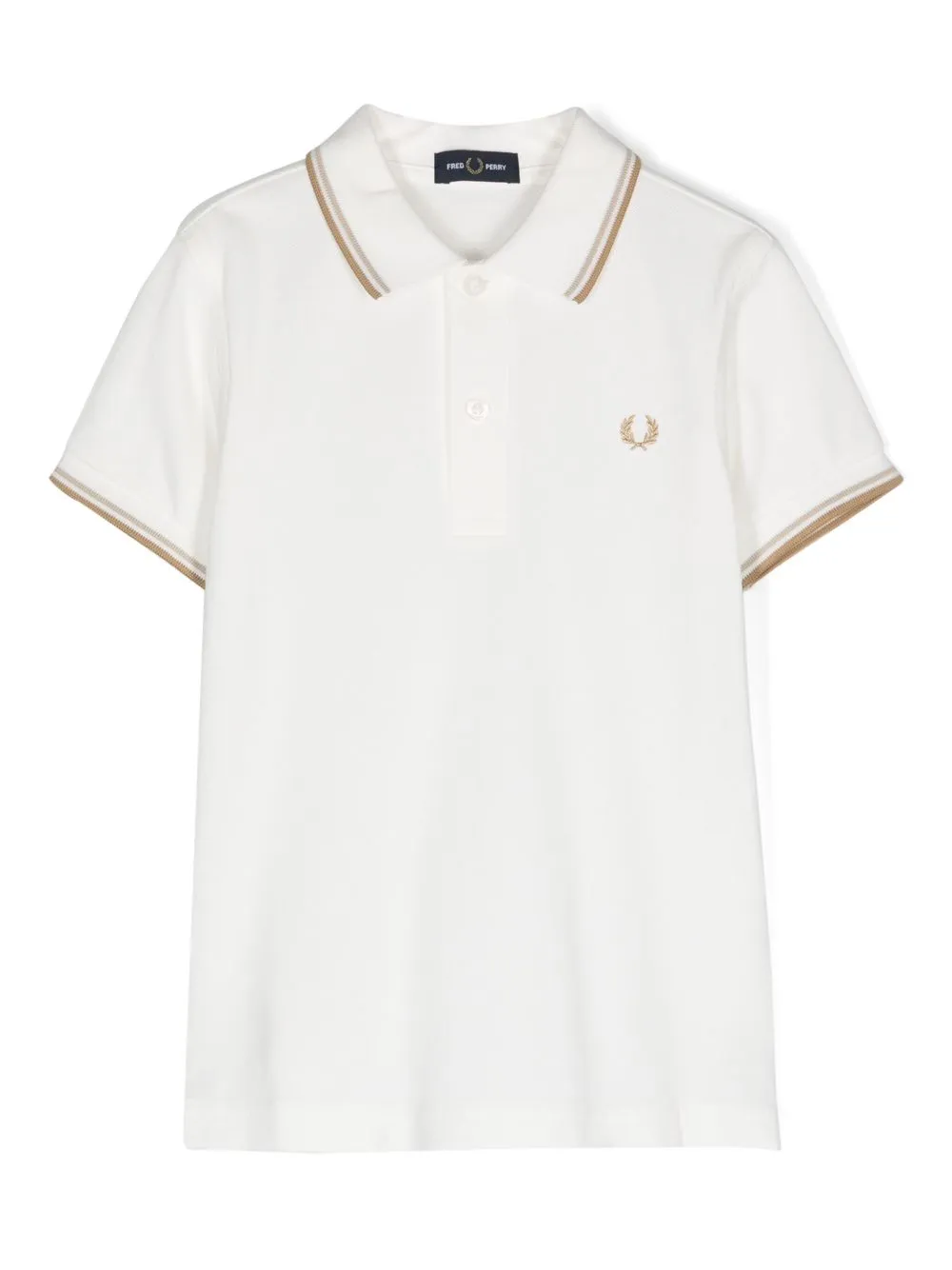 Fred Perry Kids Poloshirt met geborduurd logo Wit