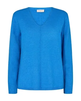 FreeQuent116105 FQJone-V-PU Pullover - Palace Blue