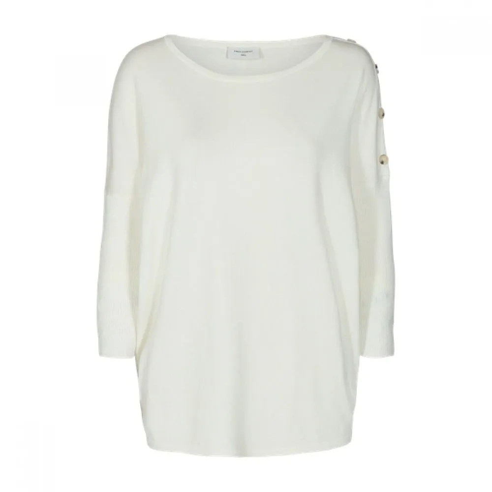 FREEQUENTFQJONE PULLOVER BUTTON  BRILLIANT WHITE