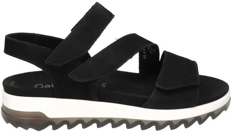 Gabor Florenz comfort nubuck sandalen zwart