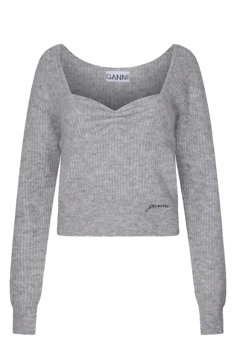 Ganni Soft wool blouse