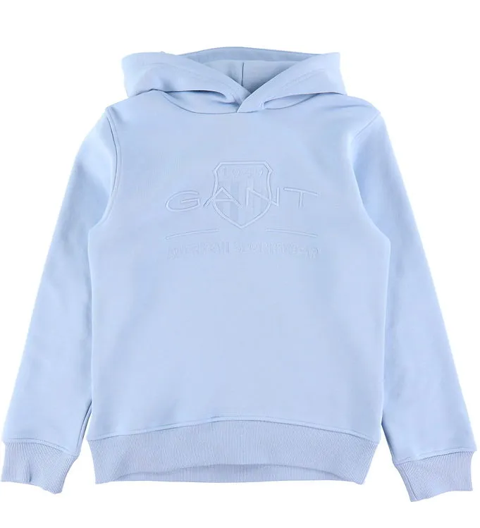 GANT HOODIE  TONAAL SHIELD  FRIS BLUE