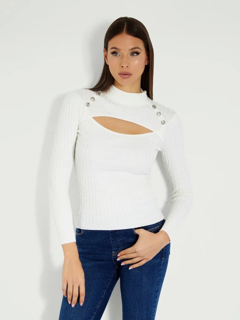 GEBREIDE KABELSWEATER CUTOUT