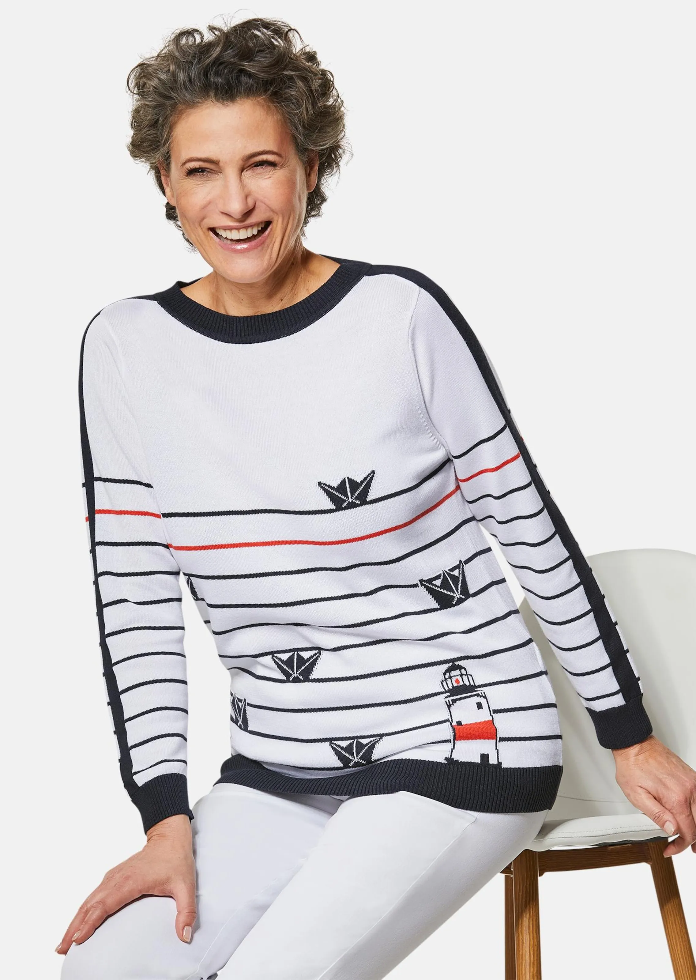 Goldner Pullover met luxueuze tricot structuur