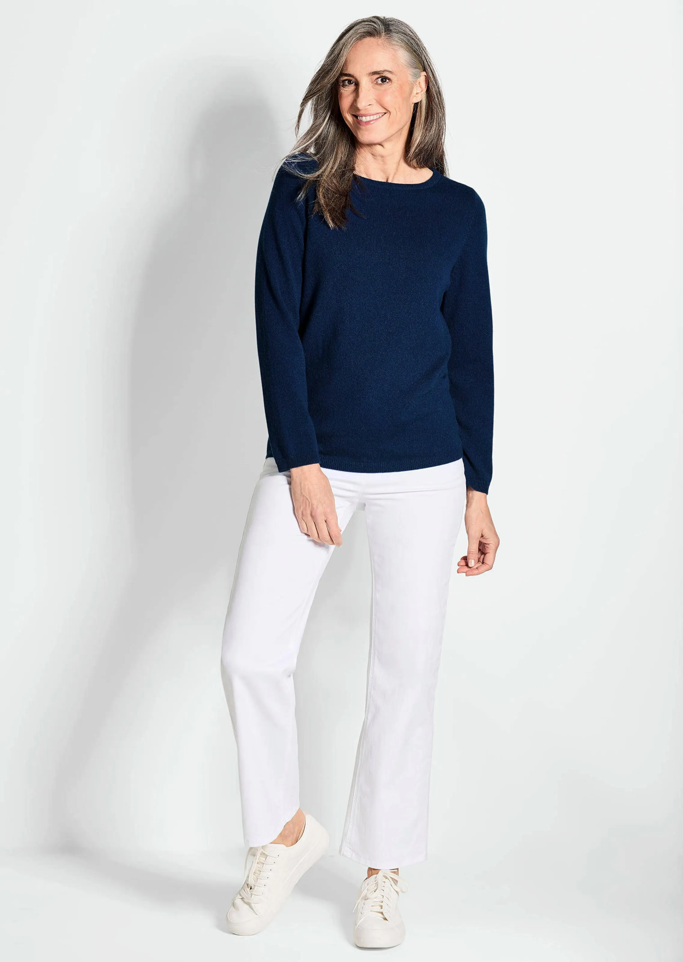 Goldner Pullover van kasjmier met boothals