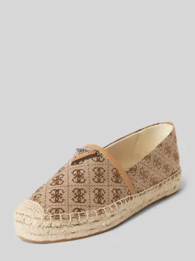 Guess Espadrilles met labelapplicatie, model 'JOLANDE' in middenbruin