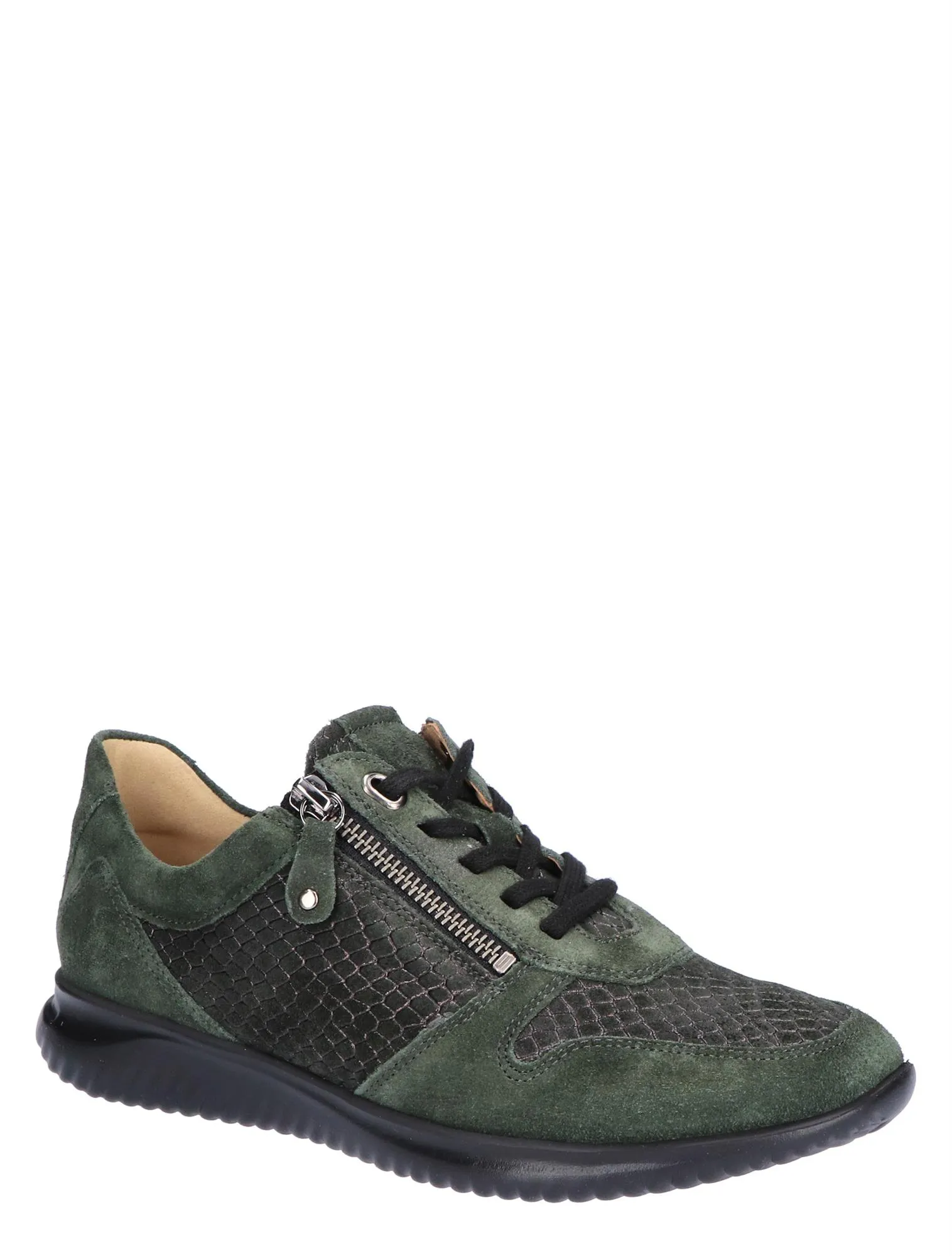 HARTJES  BREEZE SHOE DARK GREEN SUEDE GWIJDTE