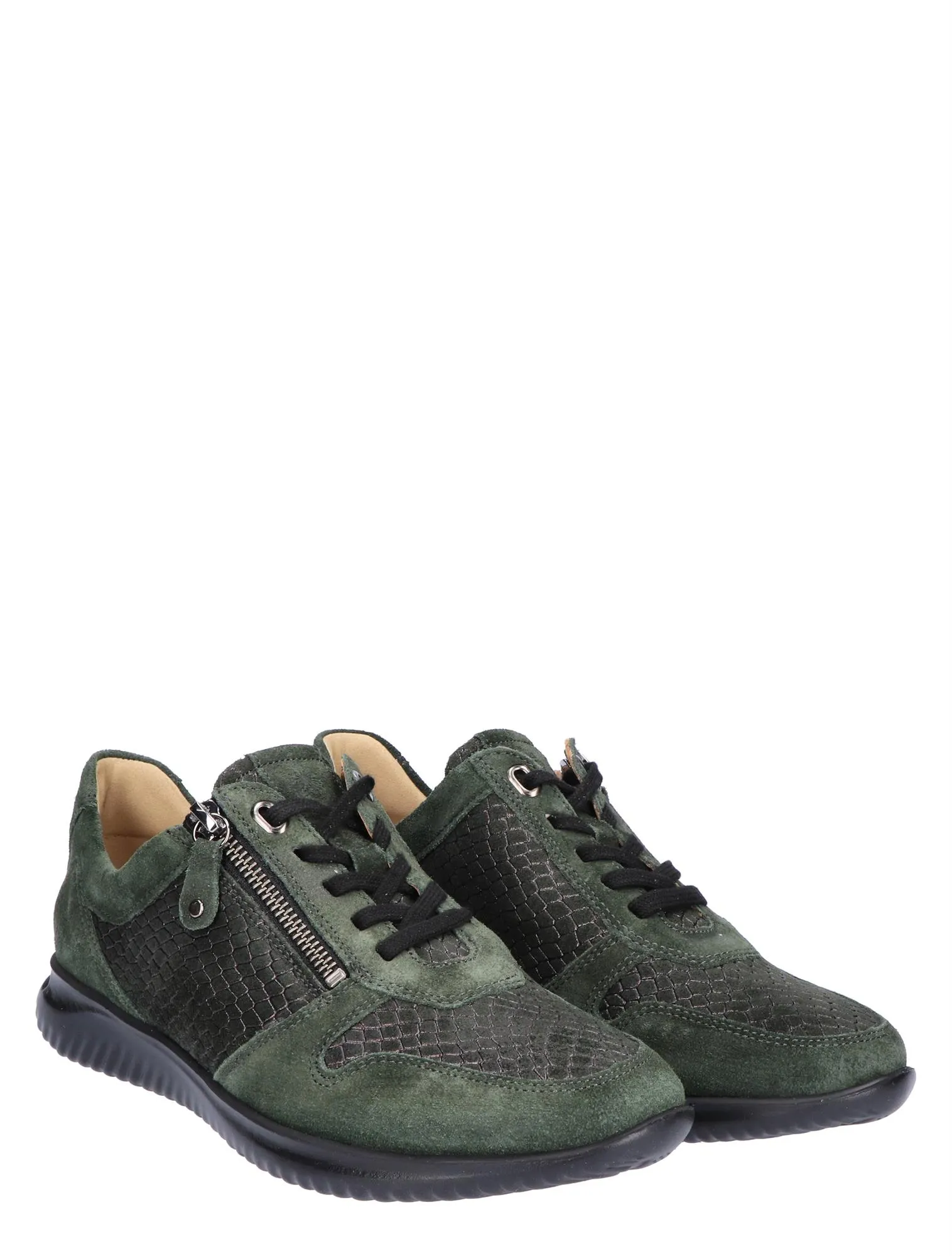 HARTJES  BREEZE SHOE DARK GREEN SUEDE GWIJDTE