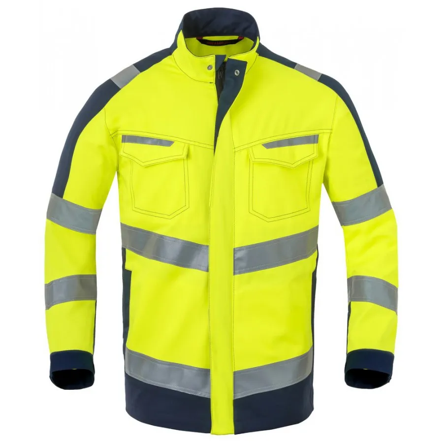 HAVEP 50169 Jack High Visibility Fluo Geel/Donker Denim