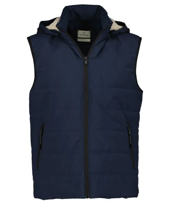 HENSEN BODYWARMER  SLIM FIT  BLAUW