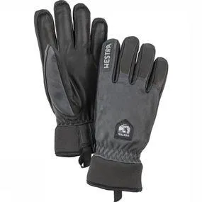 Hestra Handschoen Army Leather Wool Terry voor heren – Grijs