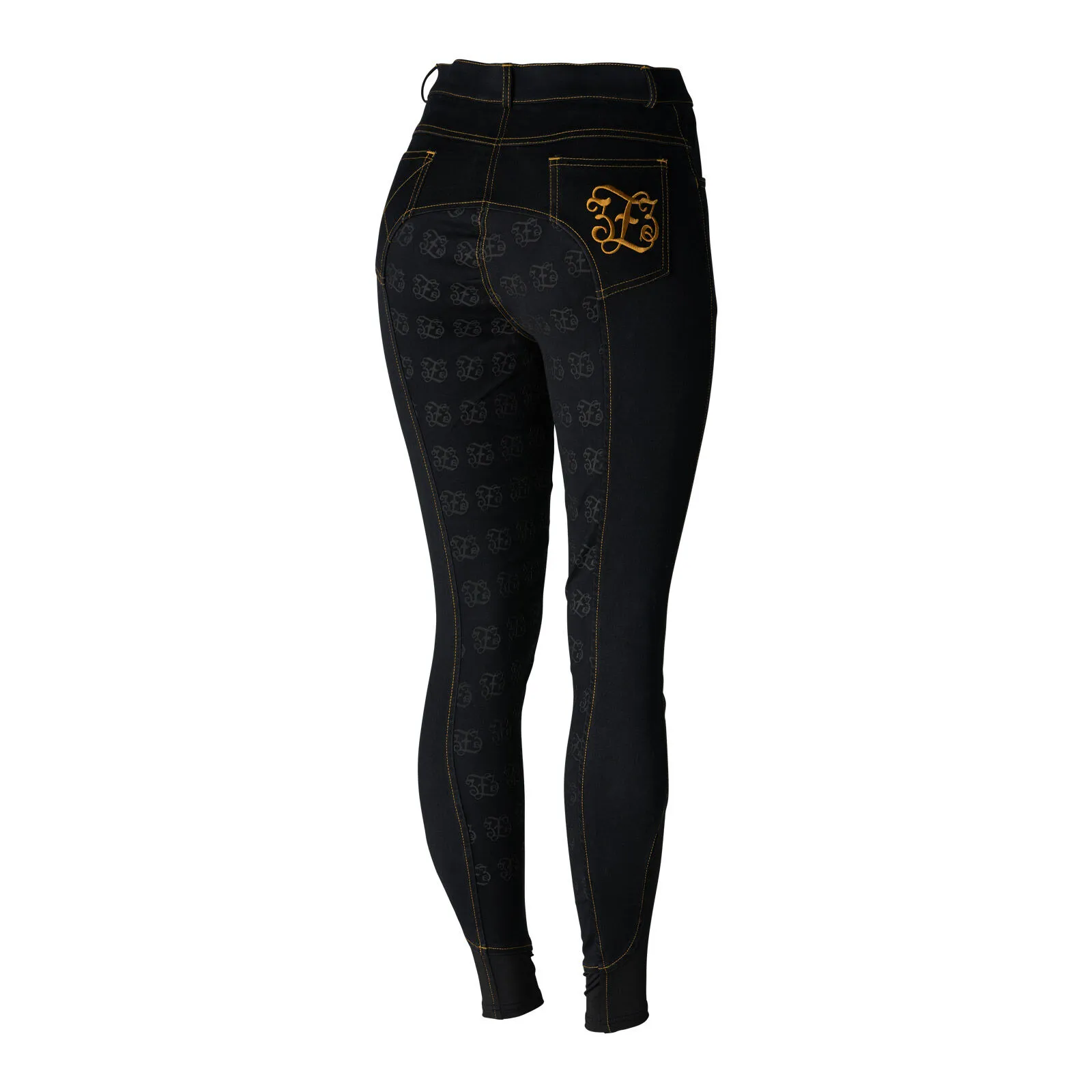 Horze Denim High Waist Full Seat Rijbroek, dames