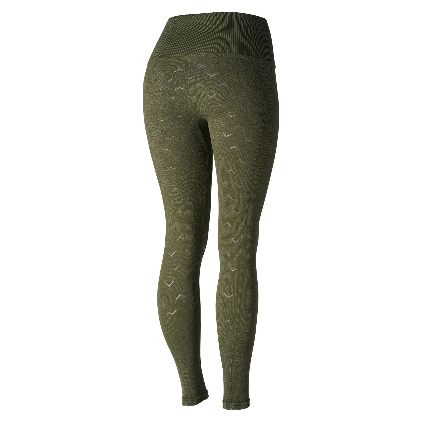 HORZE VANESSA NAADLOZE DENIMLOOK SILICONEN FULL SEAT TIGHTS, DAMES