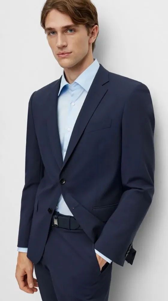 HUGO BOSS EFFEN DONKERBLAUWE BLAZER   ZOMER '24