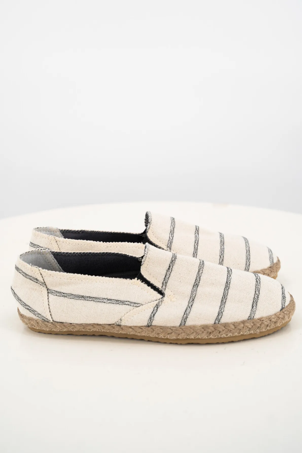 ibzmode Heren Espadrilles Andres Stripe Zwart