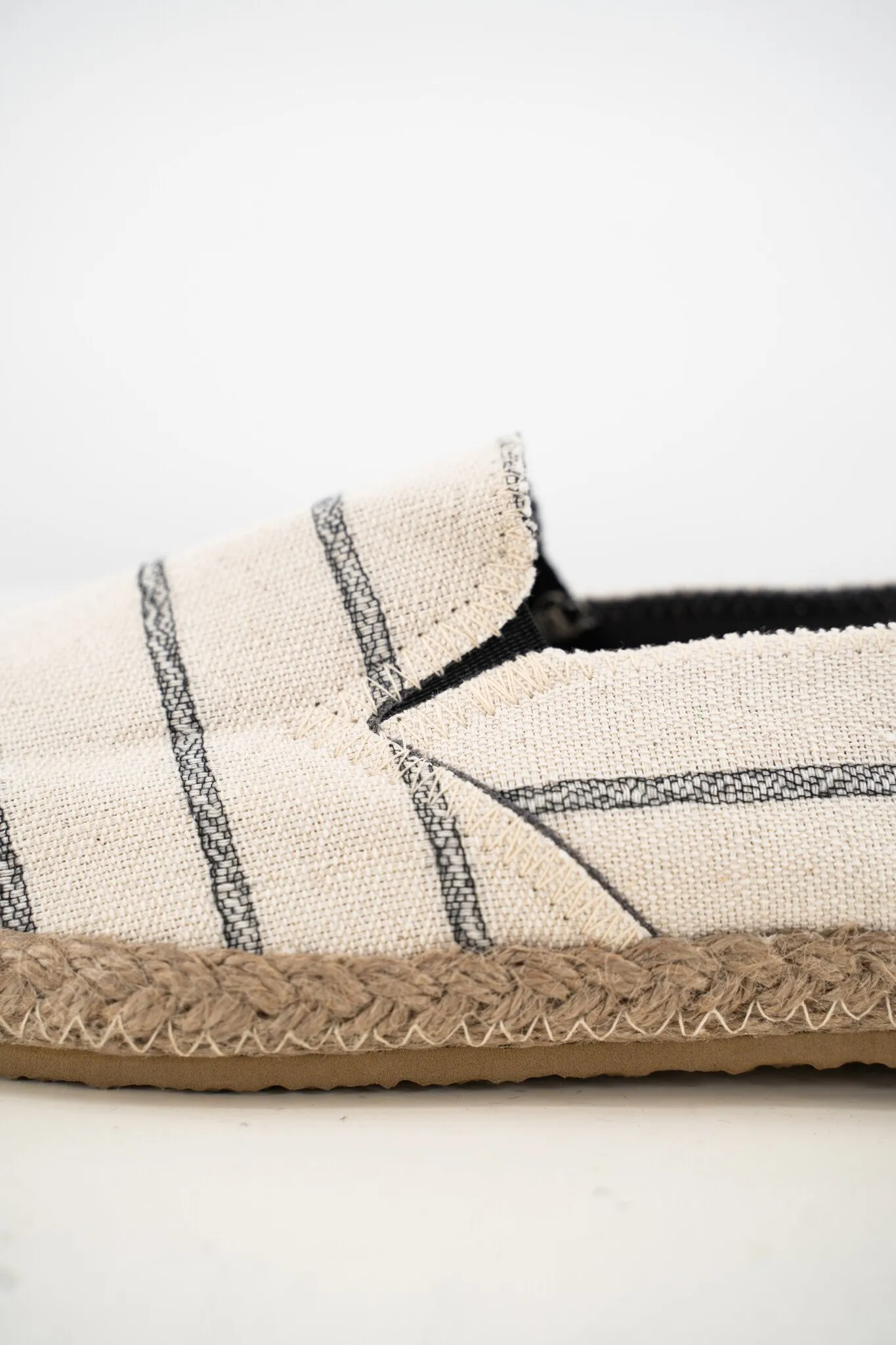 ibzmode Heren Espadrilles Andres Stripe Zwart