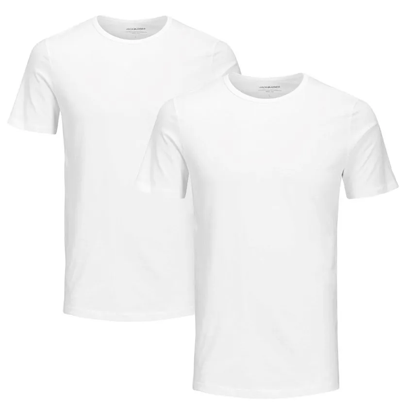 JACK & JONES 2PACK OHALS SHIRTS BASIC WIT  