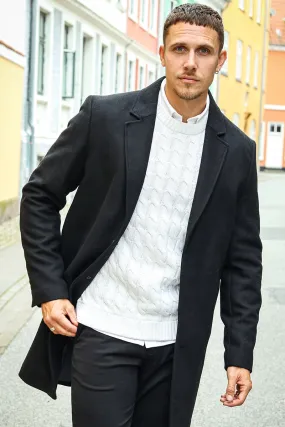   Jack & Jones  Harrison Wool Coat Black
