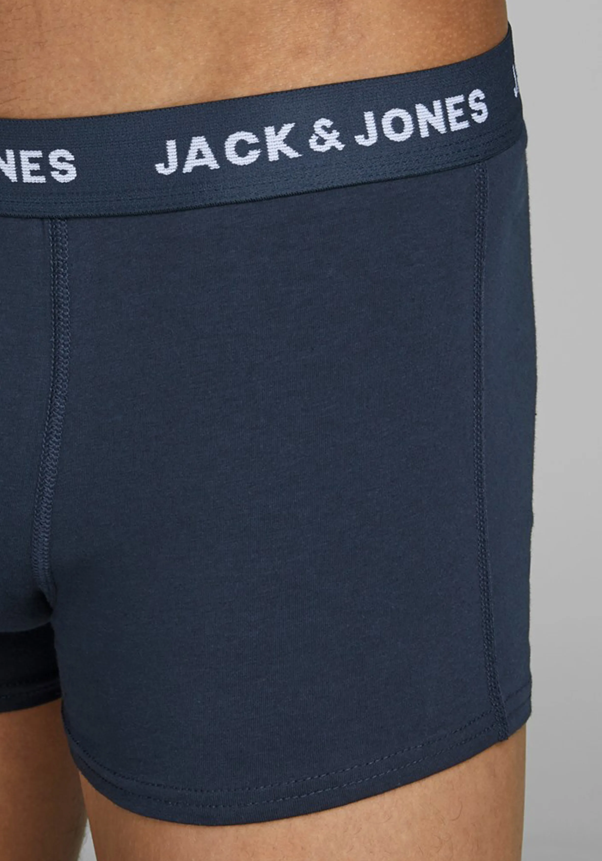 JACK & JONES HEREN BOXERS JACANTHONY TRUNKS (3PACK), NAVY BLAUW