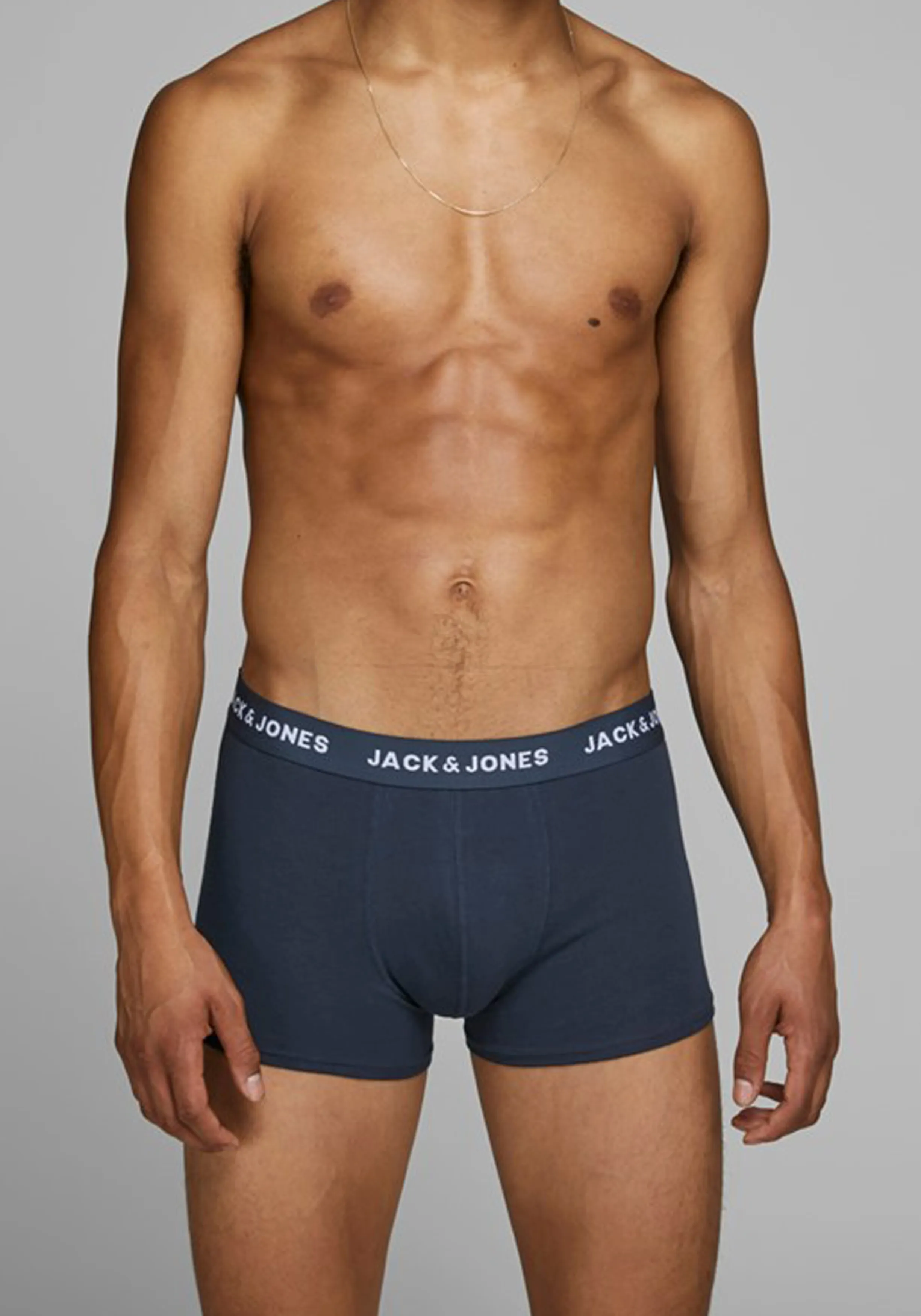 JACK & JONES HEREN BOXERS JACANTHONY TRUNKS (3PACK), NAVY BLAUW