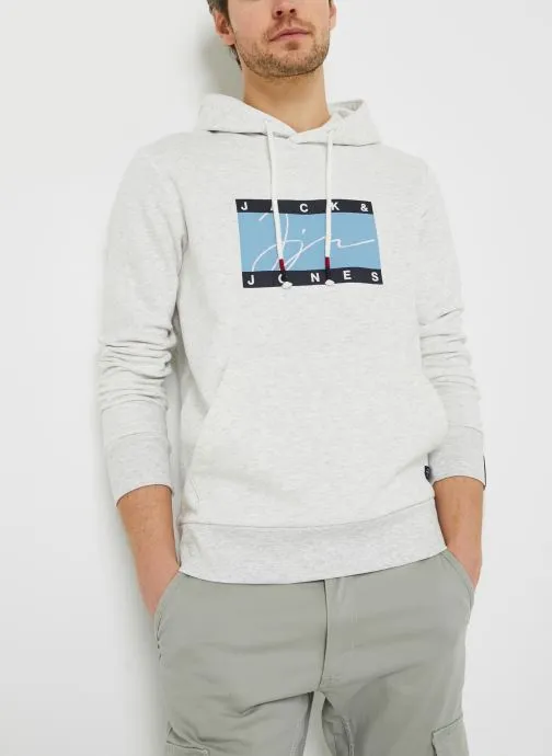      JACK & JONES JORJOSH  SWEAT HOOD  WIT   