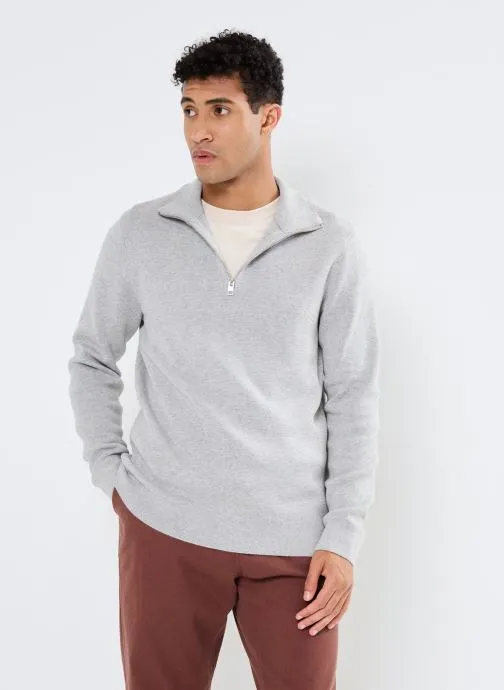      JACK & JONES JPRBLAMILANO STITCH KNIT HALF ZIP SN  GRIJS   