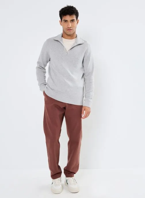      JACK & JONES JPRBLAMILANO STITCH KNIT HALF ZIP SN  GRIJS   