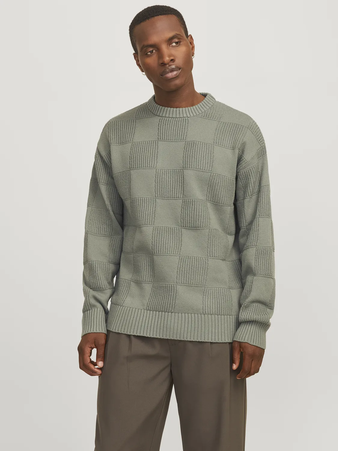 JACK & JONES JPRBLAPEETO PATTERN KNIT CREW NECK