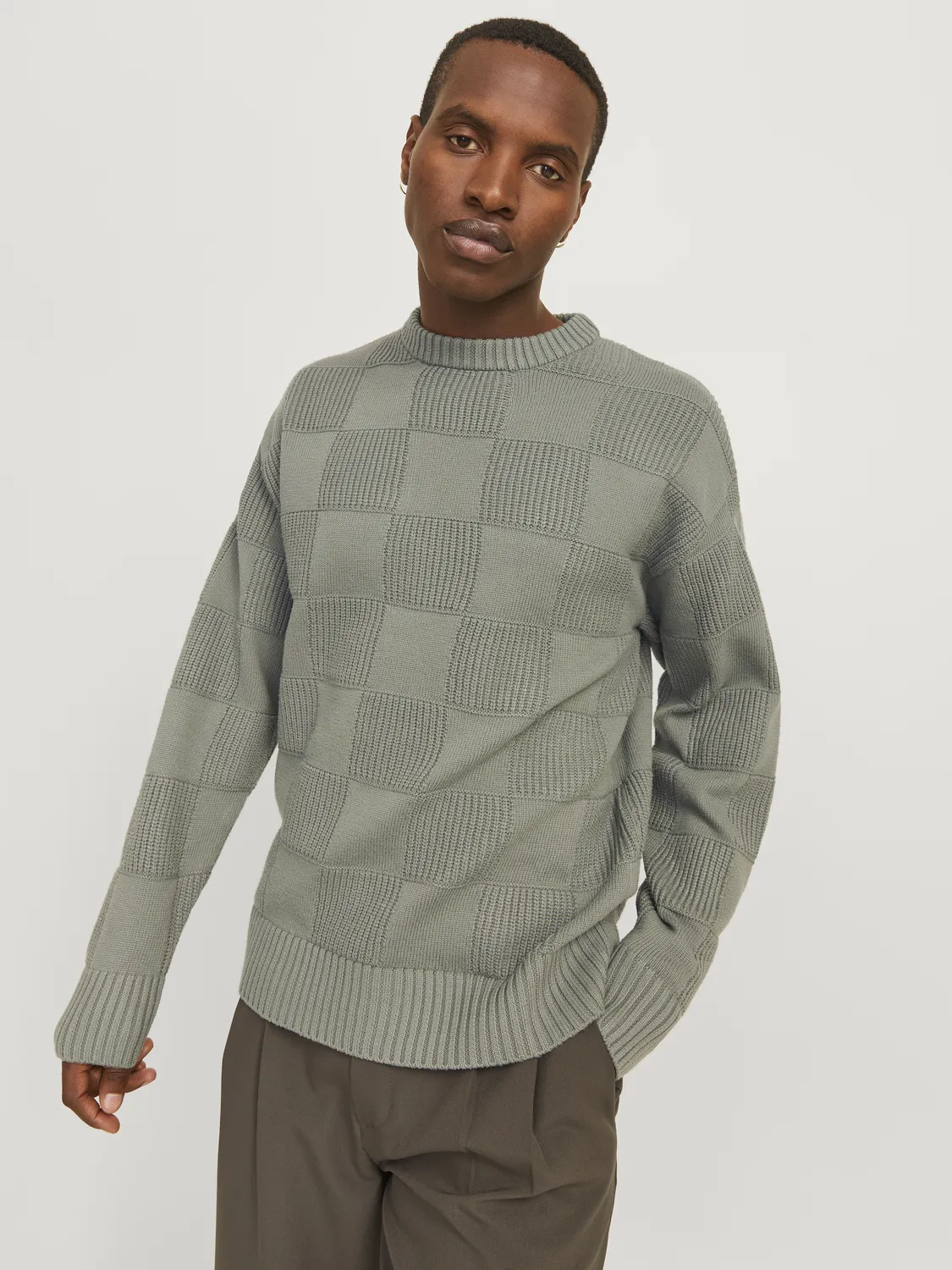 JACK & JONES JPRBLAPEETO PATTERN KNIT CREW NECK