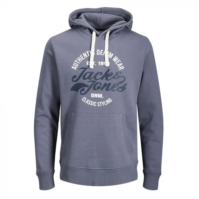 Jack and Jones JJ Brat Sweat Hood Grisaille 