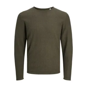 Jack and Jones JJECOOPER KNIT CREW NECK NOOS olive night  