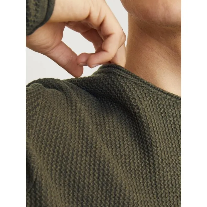 Jack and Jones JJECOOPER KNIT CREW NECK NOOS olive night  