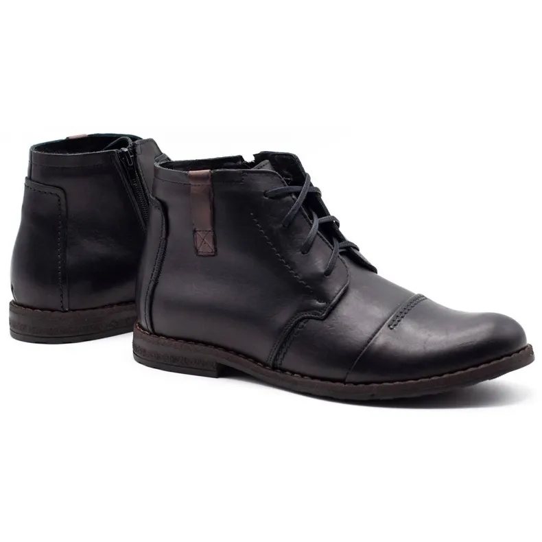 Joker Zwarte winter herenschoenen 315J