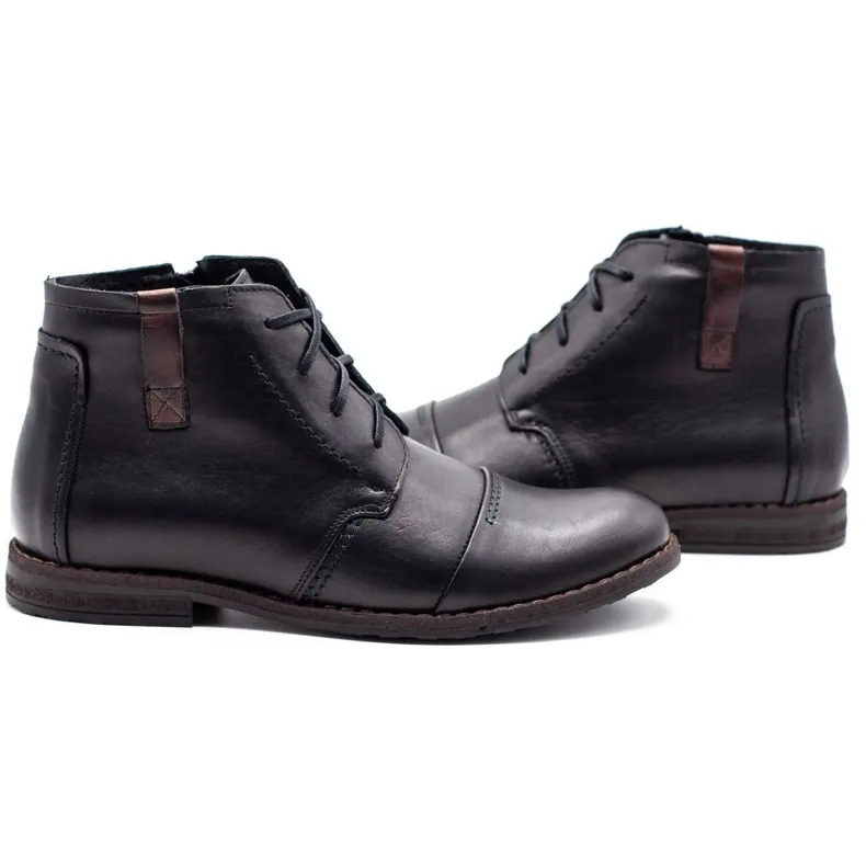 Joker Zwarte winter herenschoenen 315J