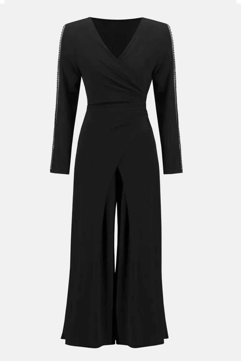 JOSEPH RIBKOFF Joseph Ribkoff jumpsuit met lange mouw met mesh Zwart