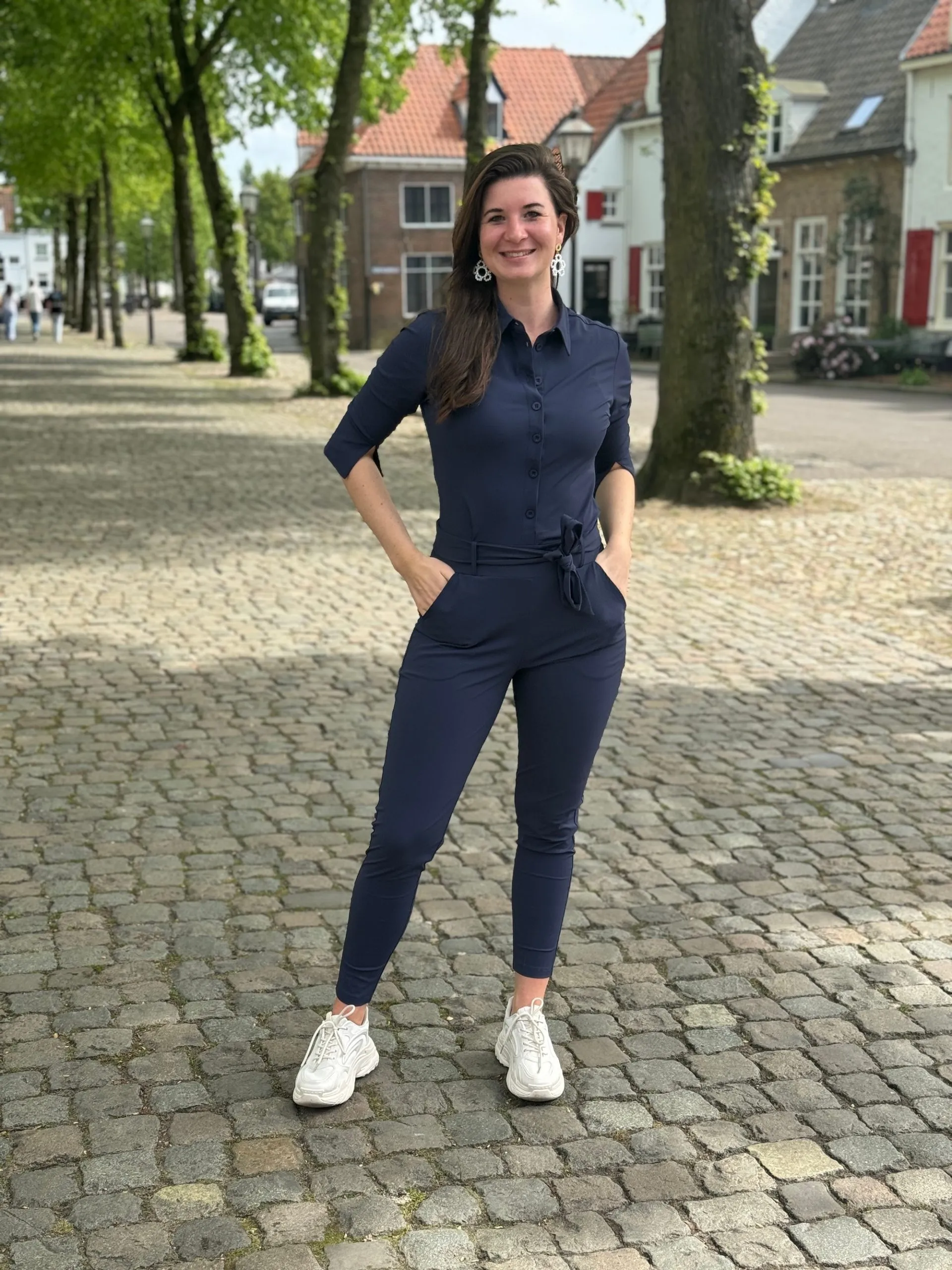 Jumpsuit Travelstof Emily dark blue