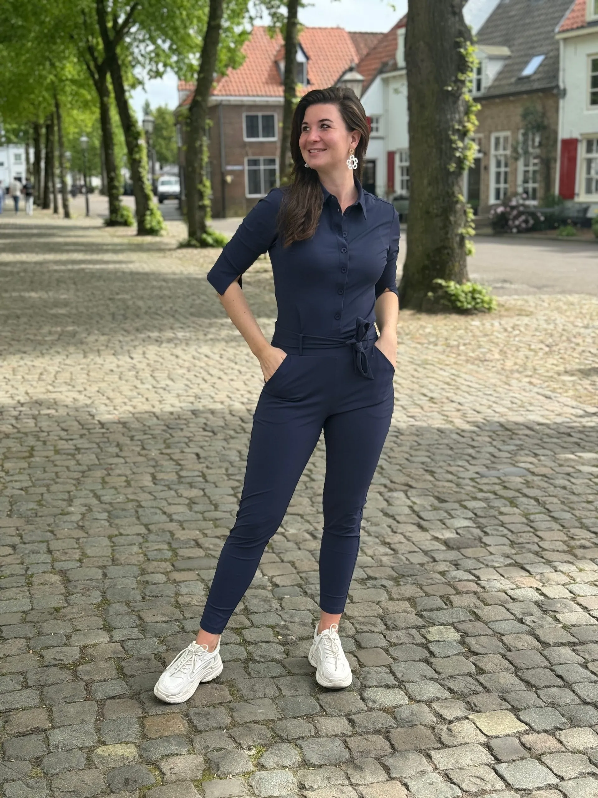 Jumpsuit Travelstof Emily dark blue