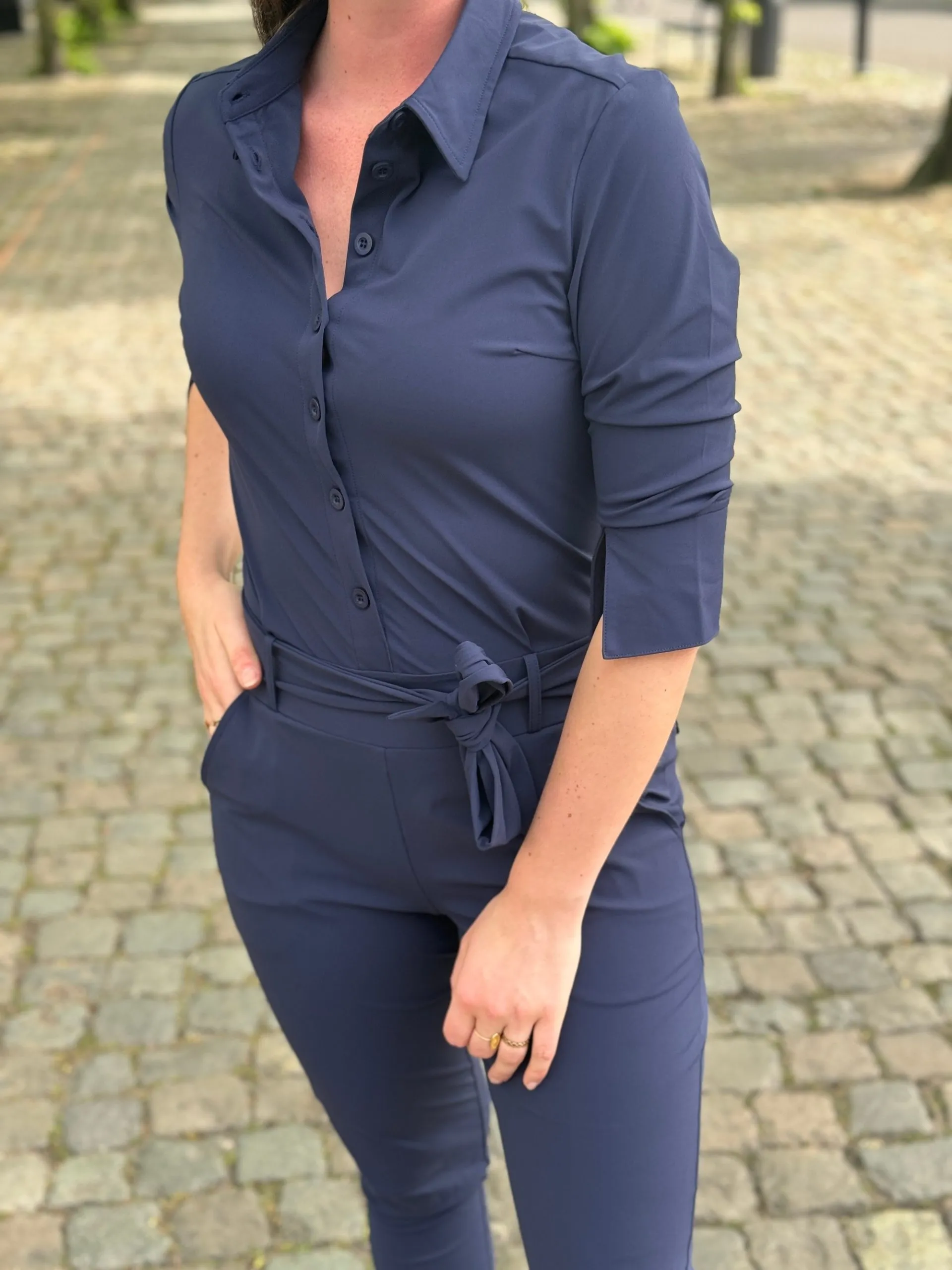 Jumpsuit Travelstof Emily dark blue