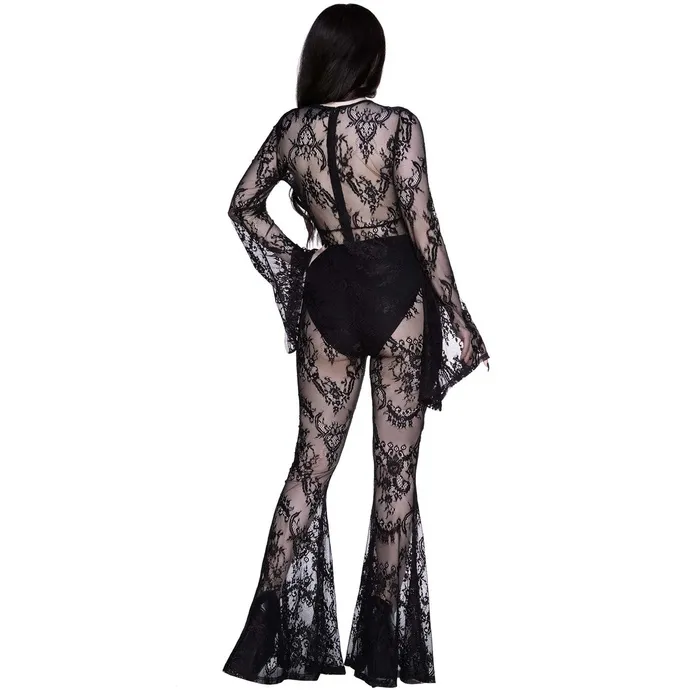 JUMPSUIT VOOR DAMES KILLSTAR  ALIA LACE JUMPSUIT  ZWART